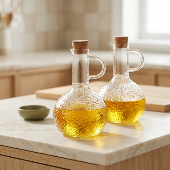 Glass Oil Dispenser 350 ml - 2 Pcs